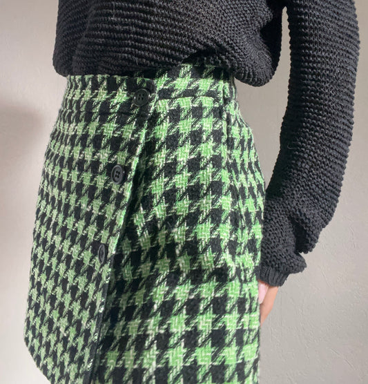 Jupe-short imprimée pied de poule