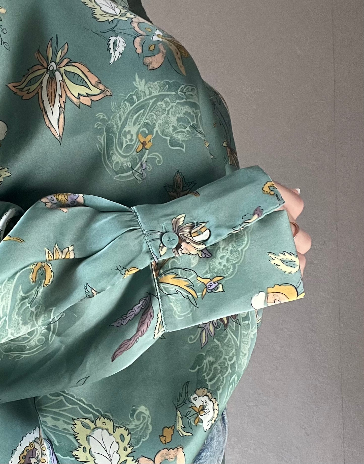 Chemisier satiné à motifs