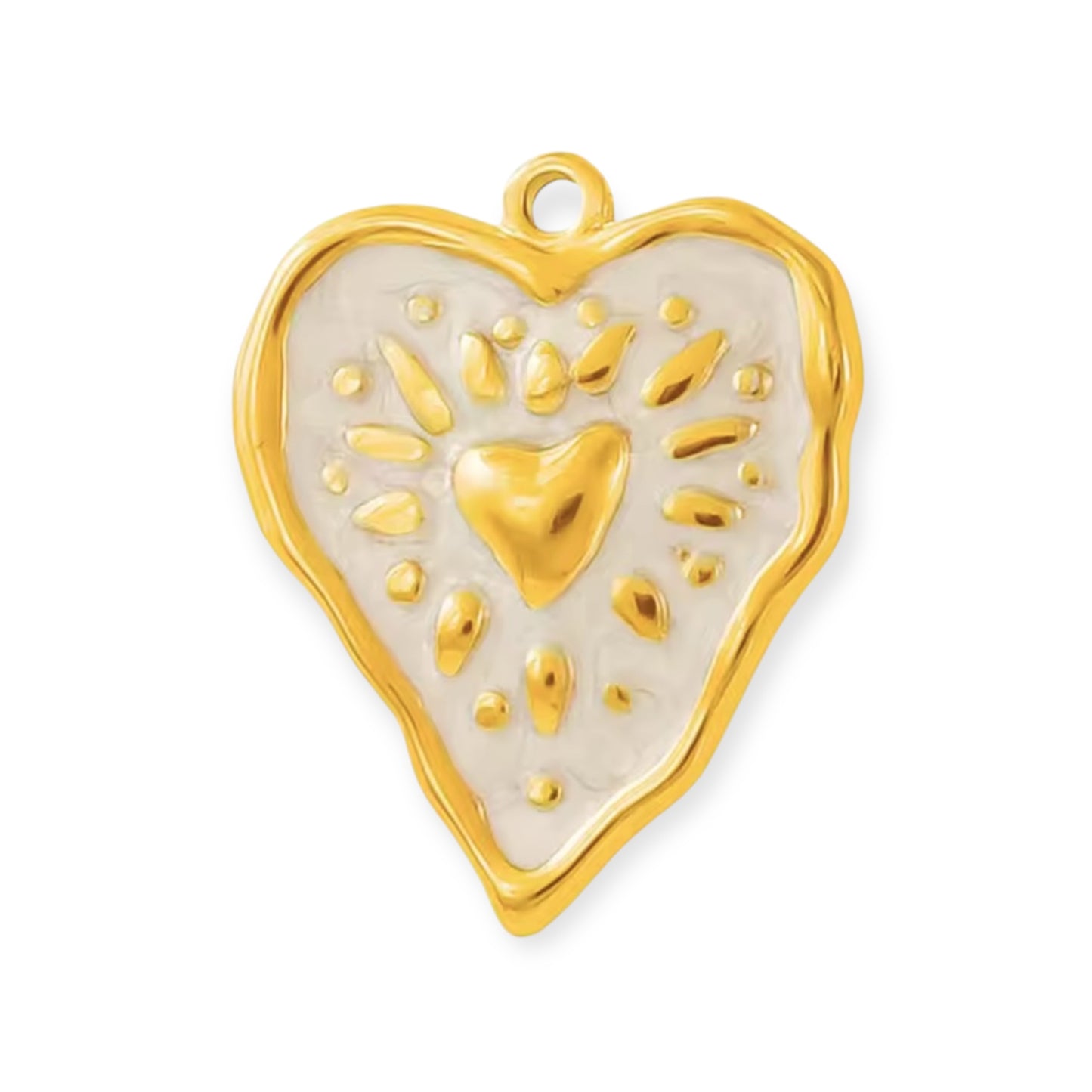 Charm cœur finition dorée