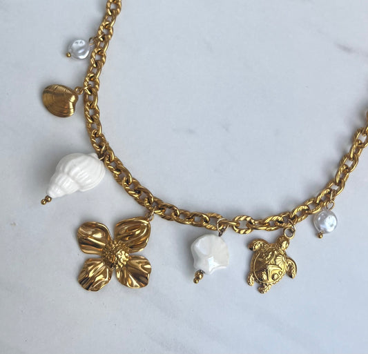 Collier charms « Flora »
