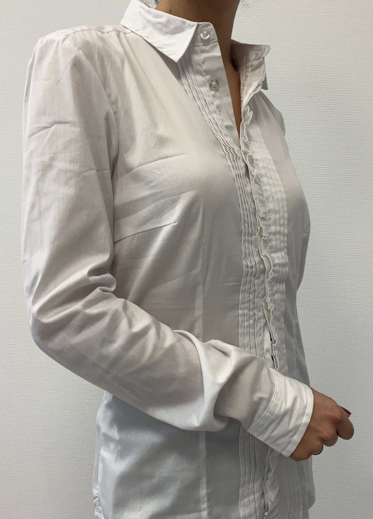 Chemise à plastron plissé