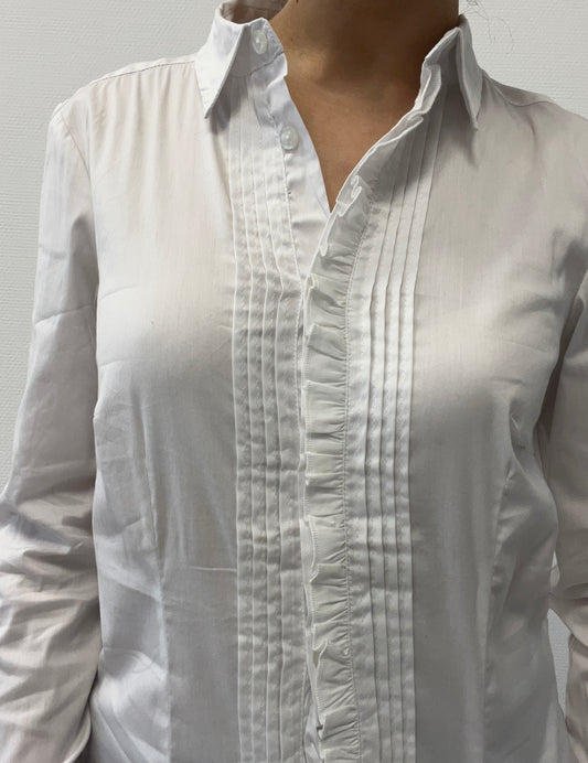 Chemise à plastron plissé