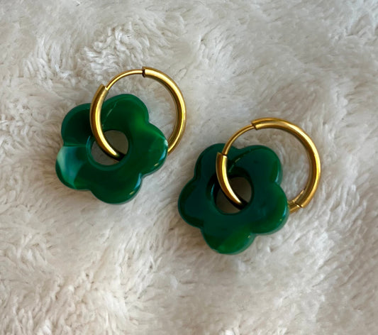 Créoles fleurs interchangeables