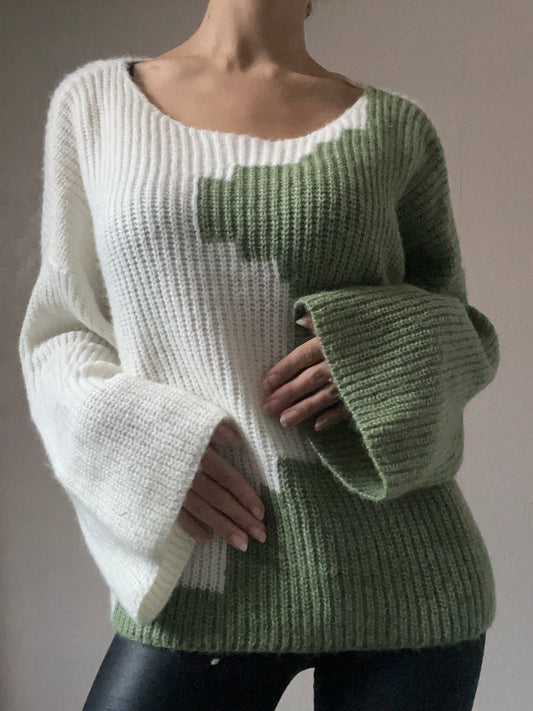 Pull bicolore