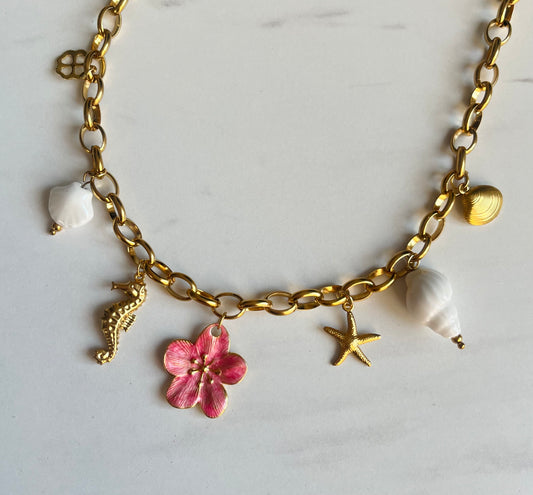 Collier charms « Rosa »