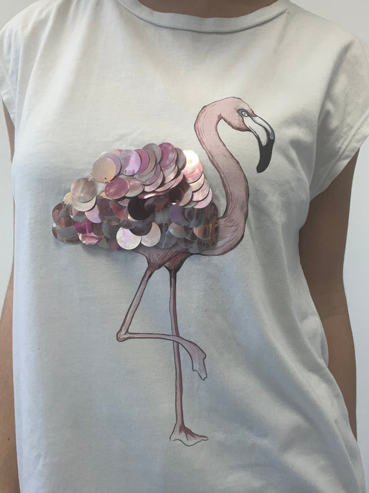 T-shirt flamant rose