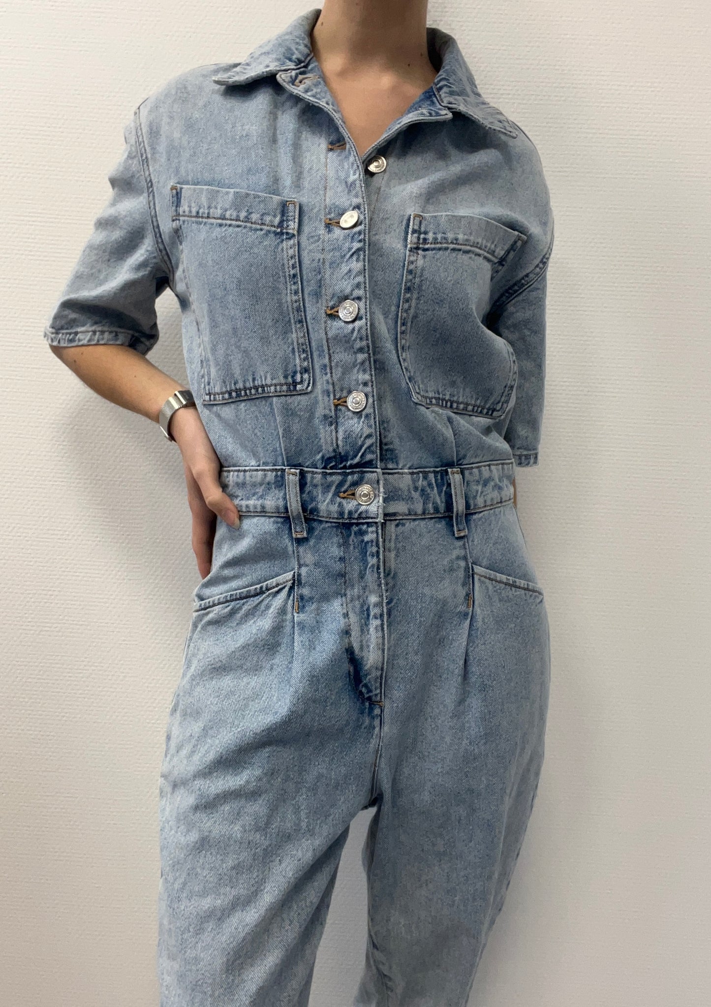 Combi-pantalon en jean