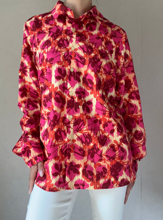 Chemise à motifs colorée