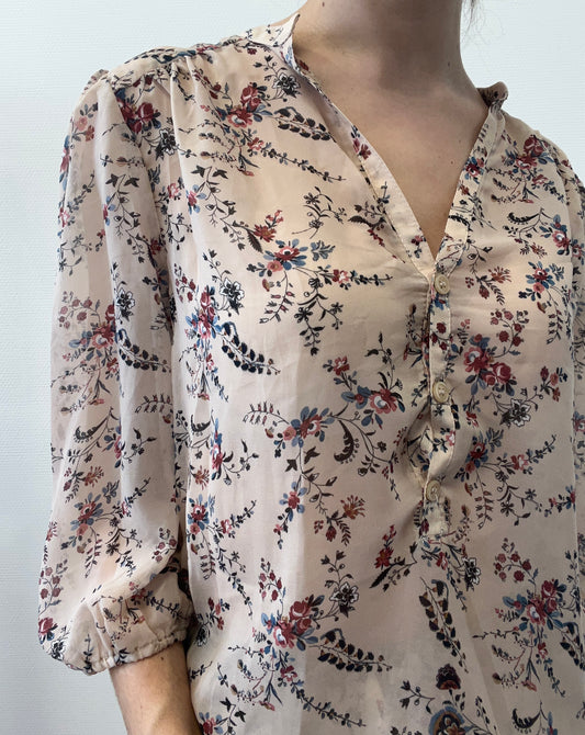 Tunique volantée fleurie