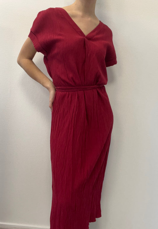 Robe framboise longue