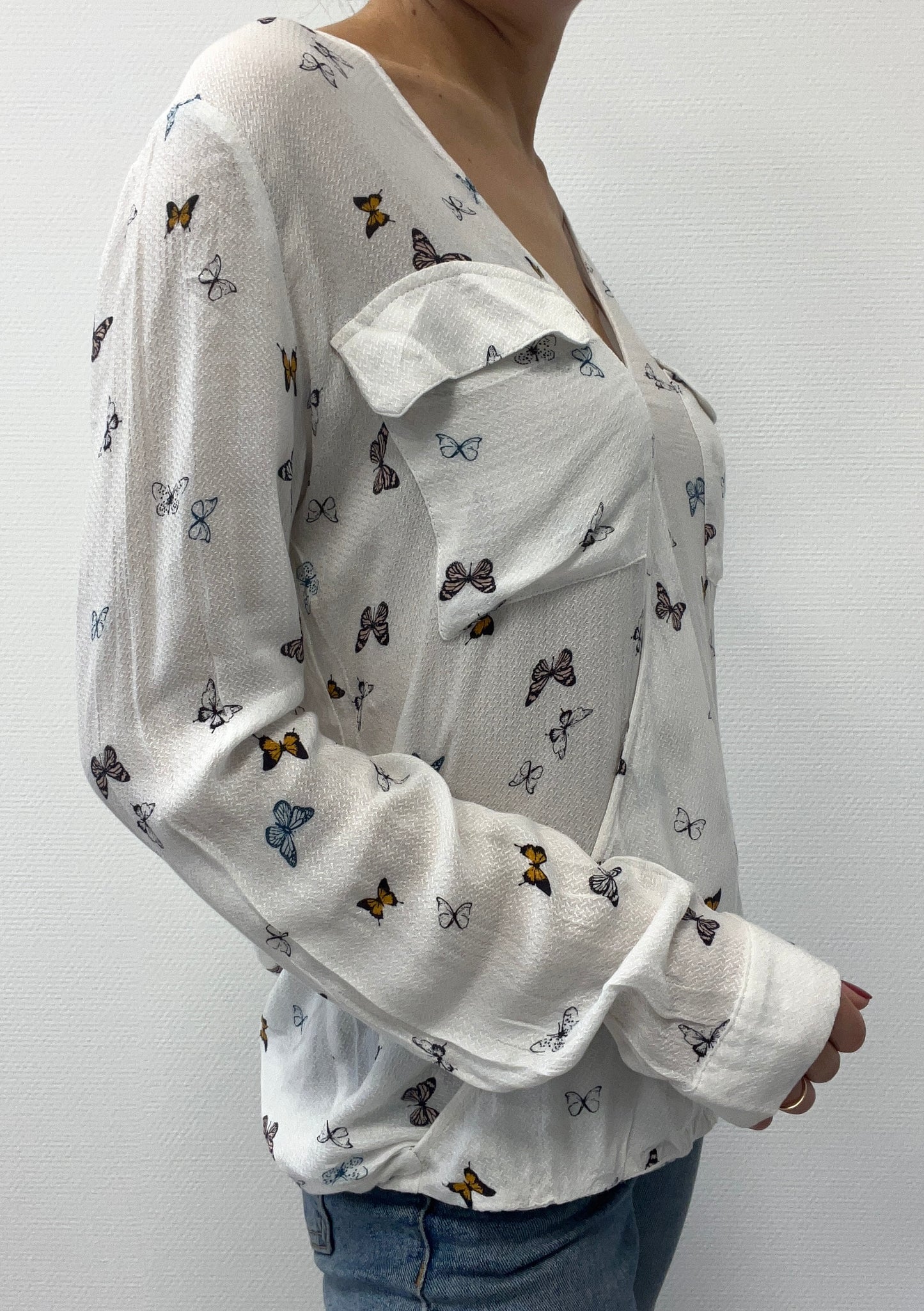 Blouse à motif papillon