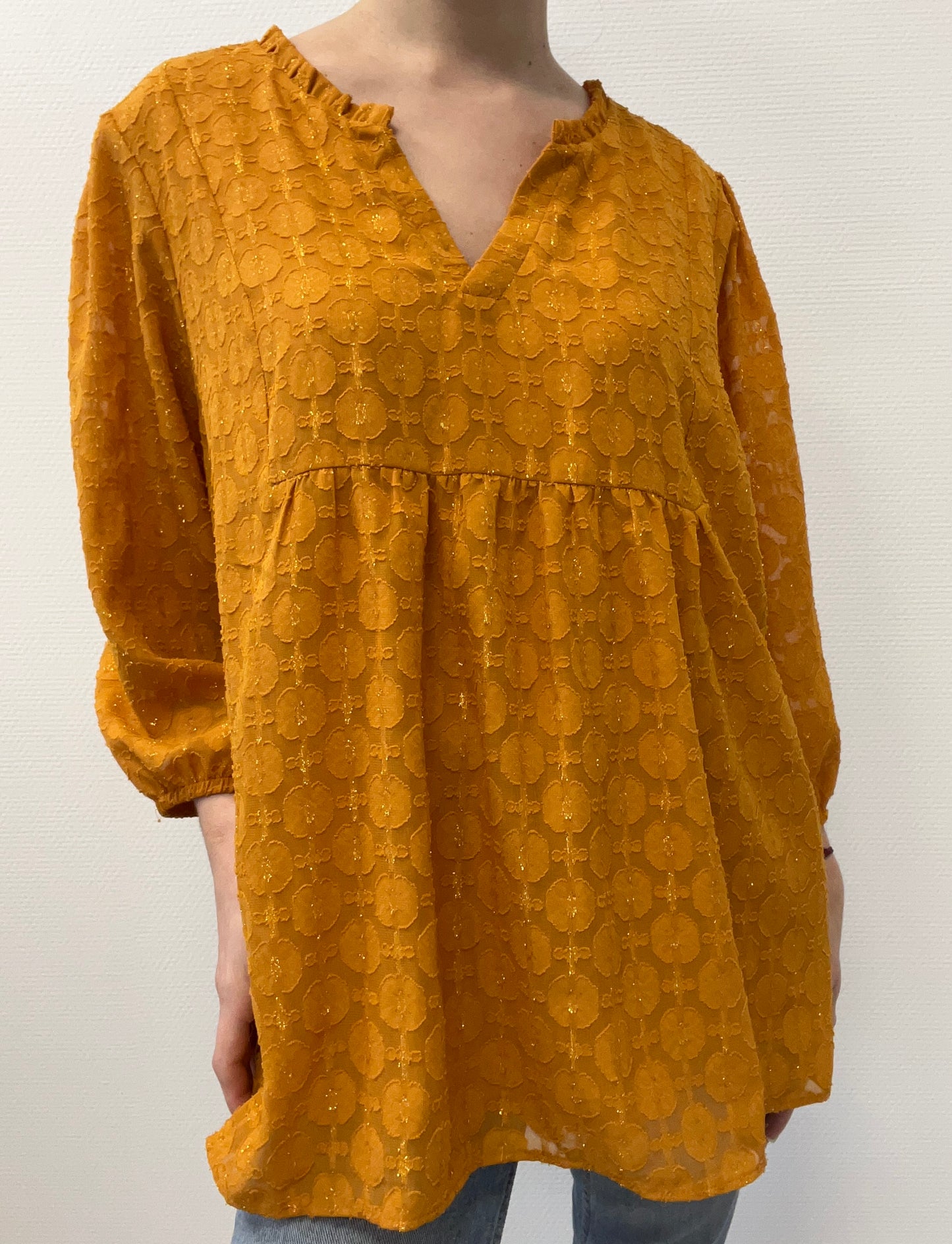 Blouse à motifs texturés
