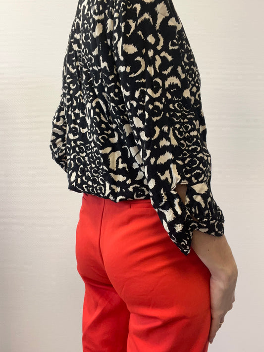 Pantalon rouge corail