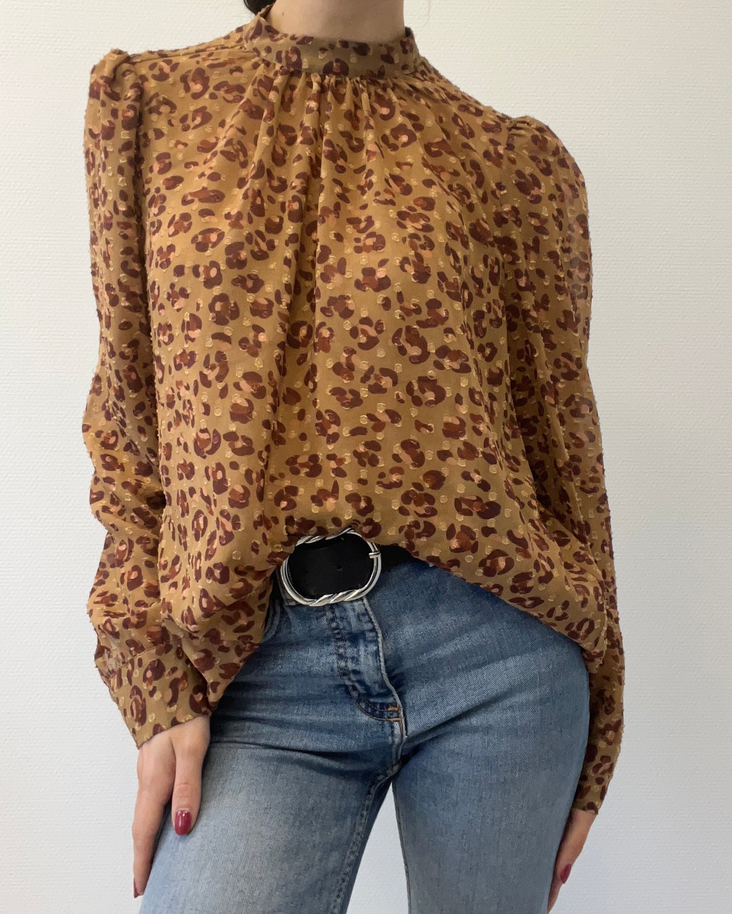 Blouse en plumetis imprimée