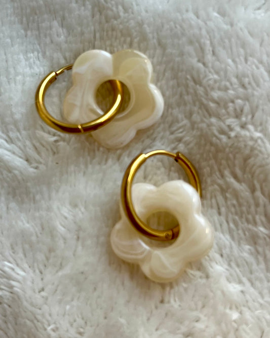 Créoles fleurs interchangeables