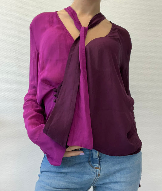 Blouse bicolore