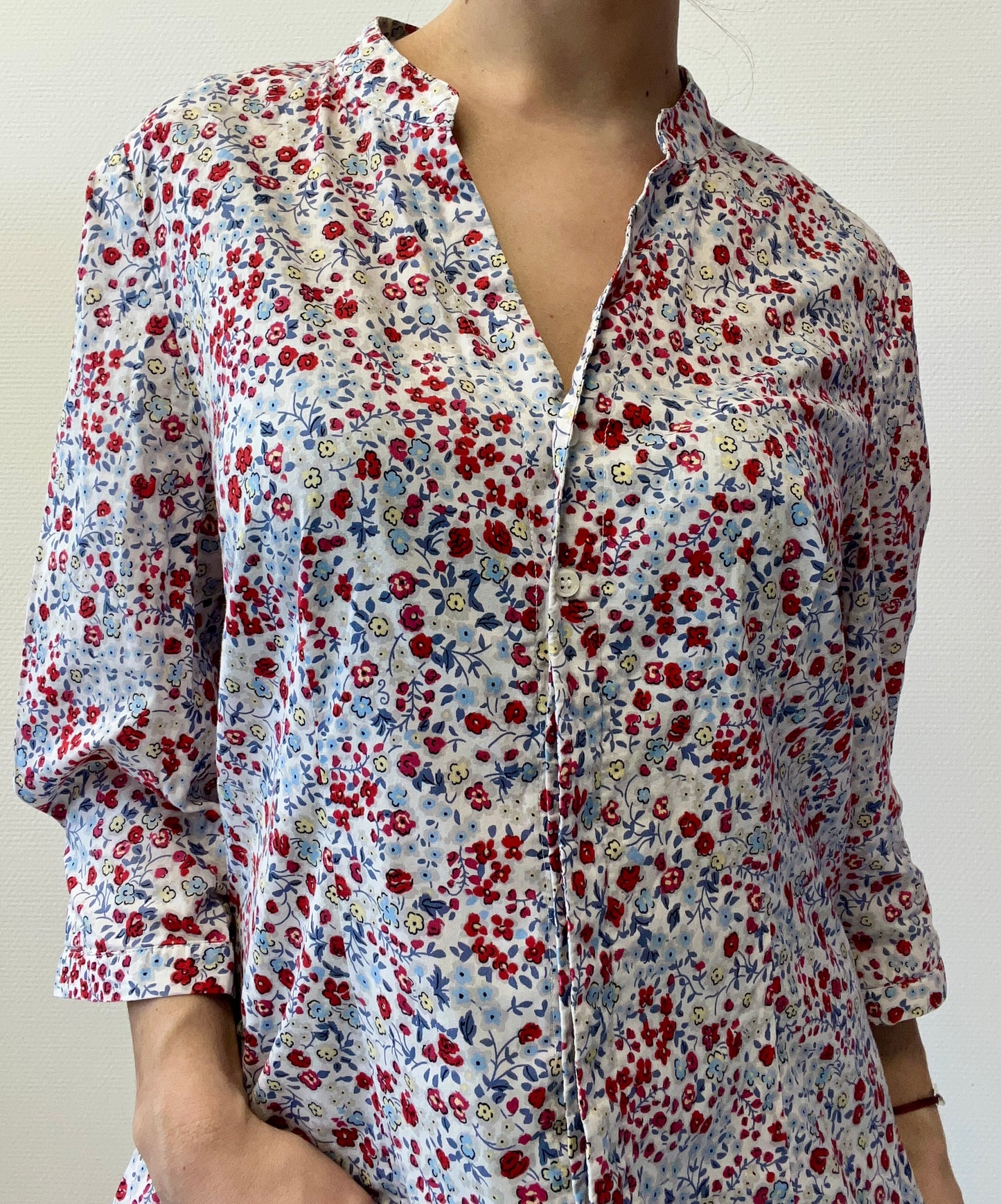 Chemise cintrée fleurie