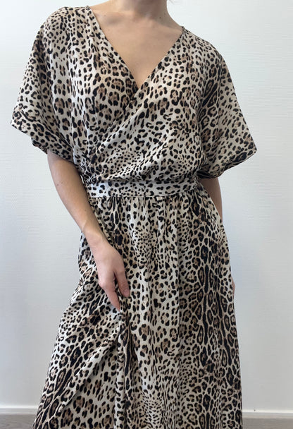 Robe portefeuille léopard