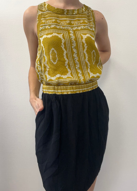 Robe bicolore imprimée