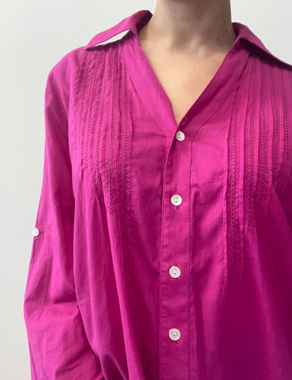 Chemise rose fuchsia