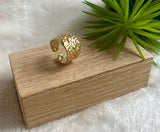 Bague martelée dorée
