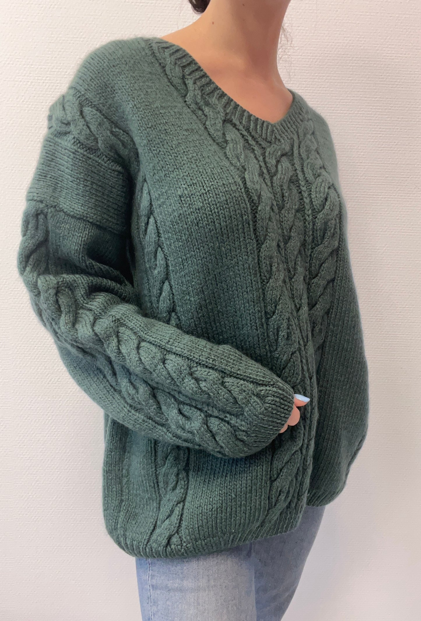 Pull torsadé en tricot