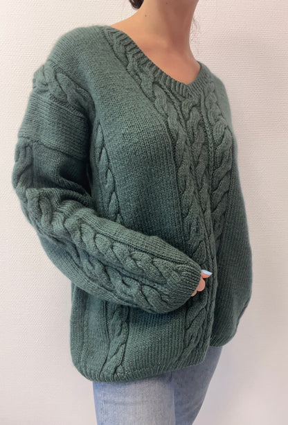 Pull torsadé en tricot