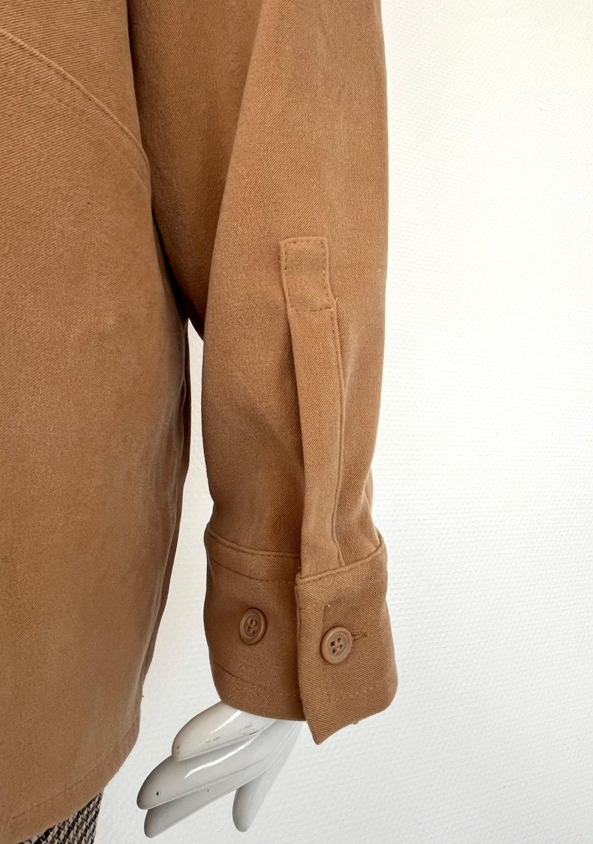 Chemise épaisse camel