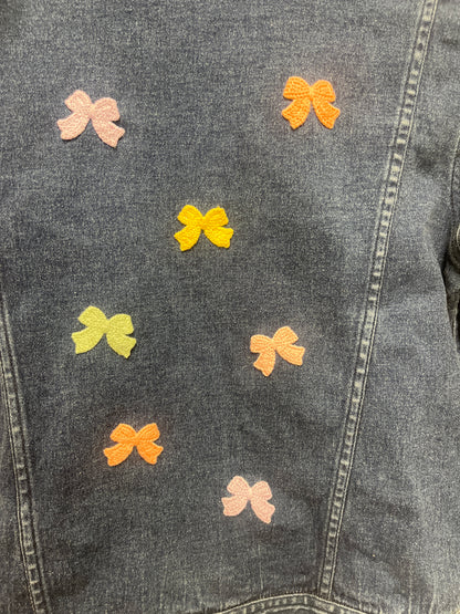 Veste en jean noeuds