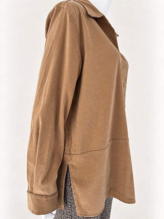 Chemise épaisse camel