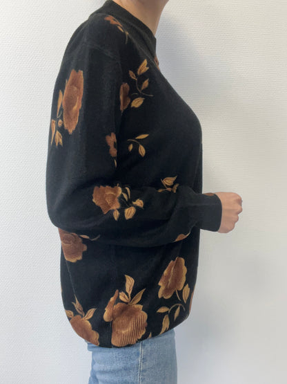Pull à fleurs