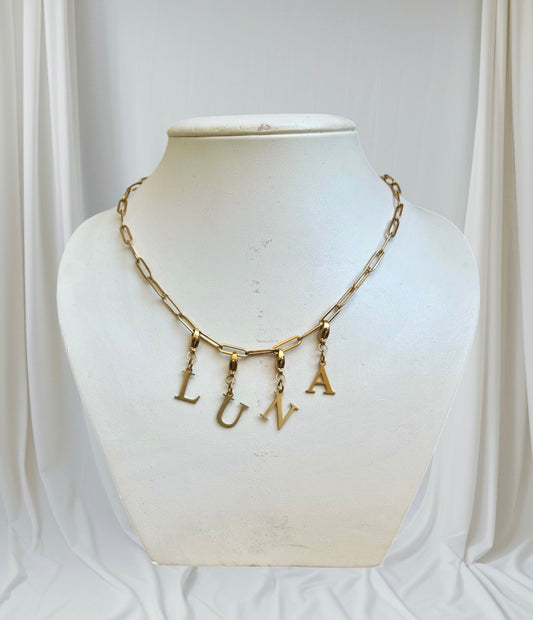 Collier charms prénom