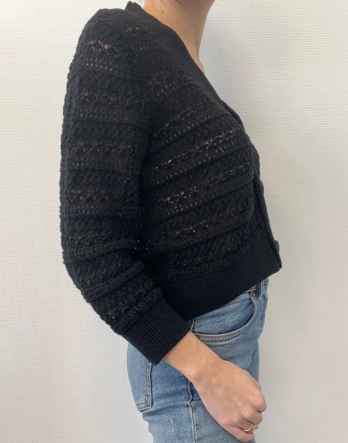 Gilet court ajouré