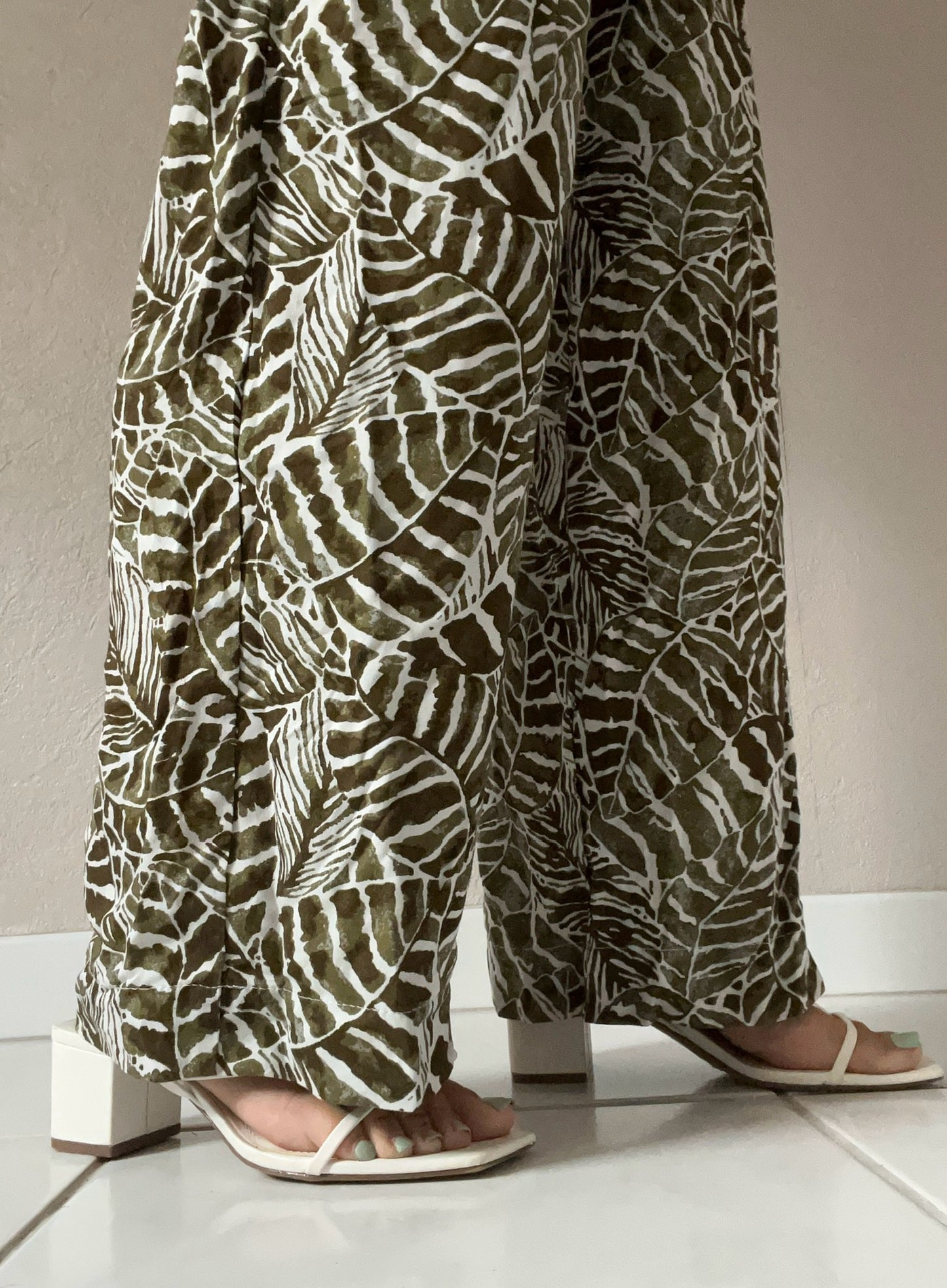 Pantalon large tropical