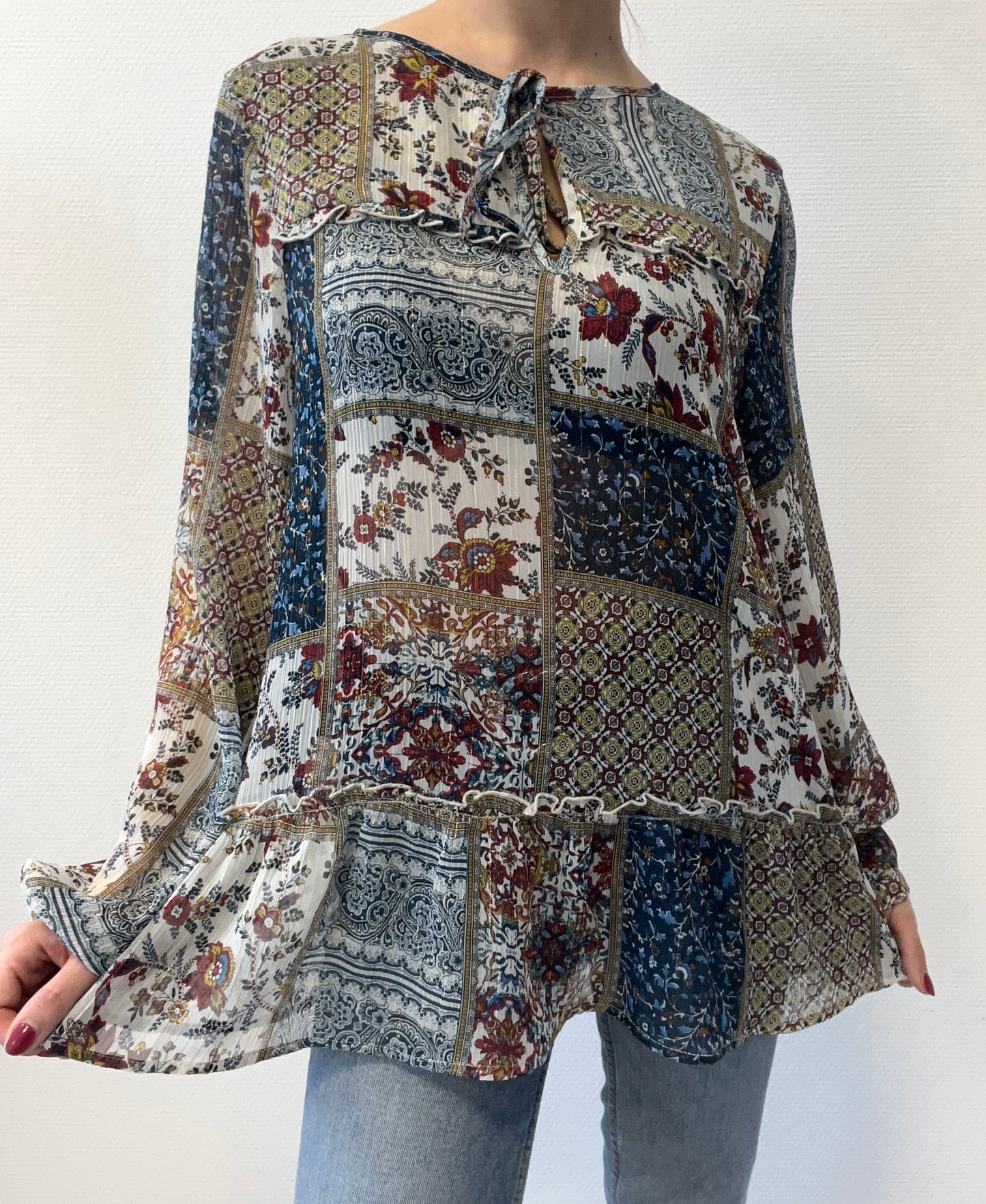 Blouse légère à motifs