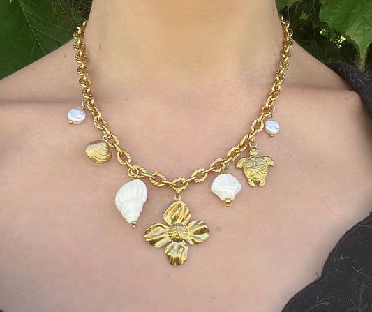Collier charms « Flora »