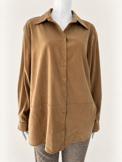 Chemise épaisse camel