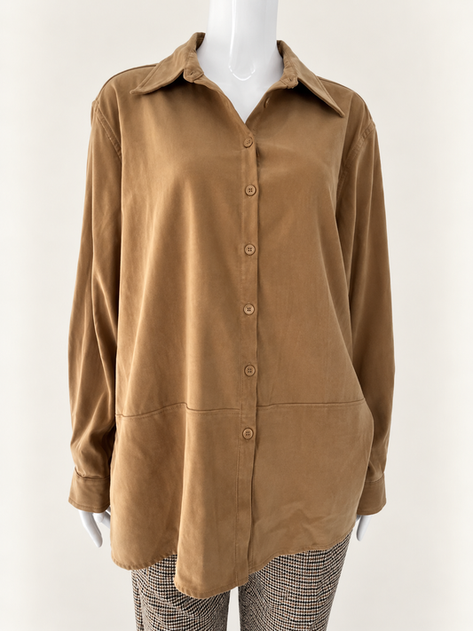 Chemise épaisse camel