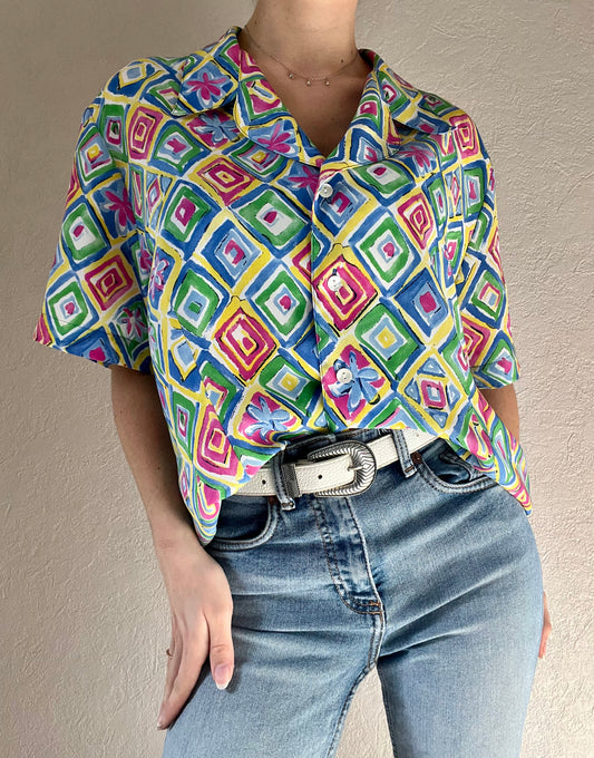 Chemise vintage colorée