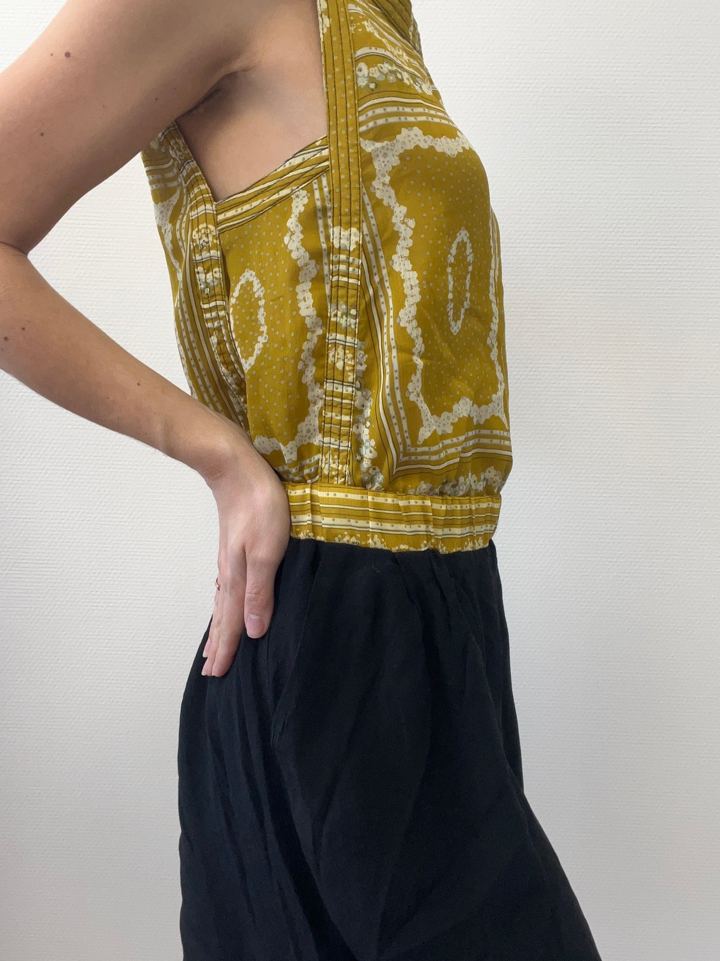 Robe bicolore imprimée