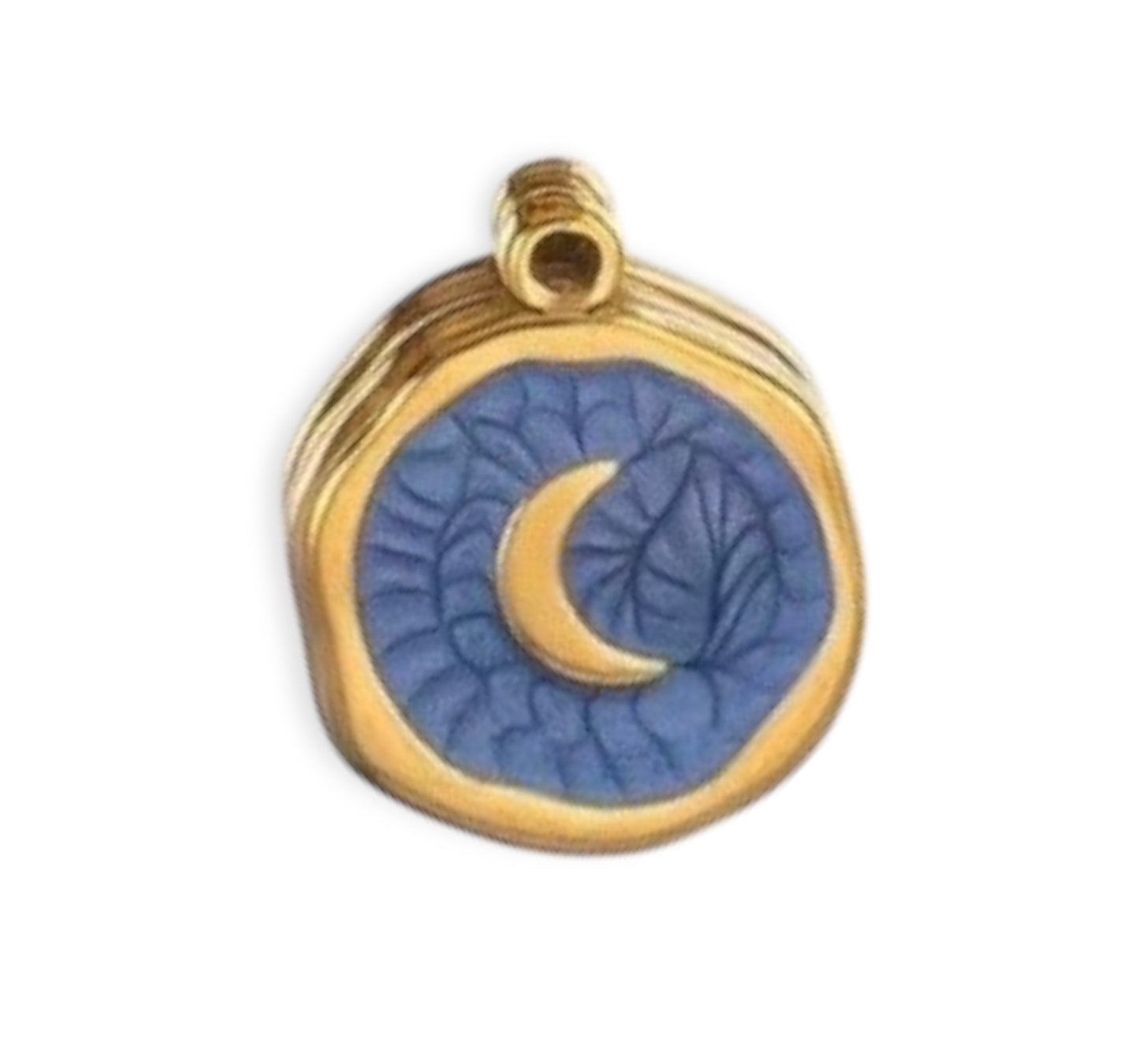 Charm médaillon lune finition dorée