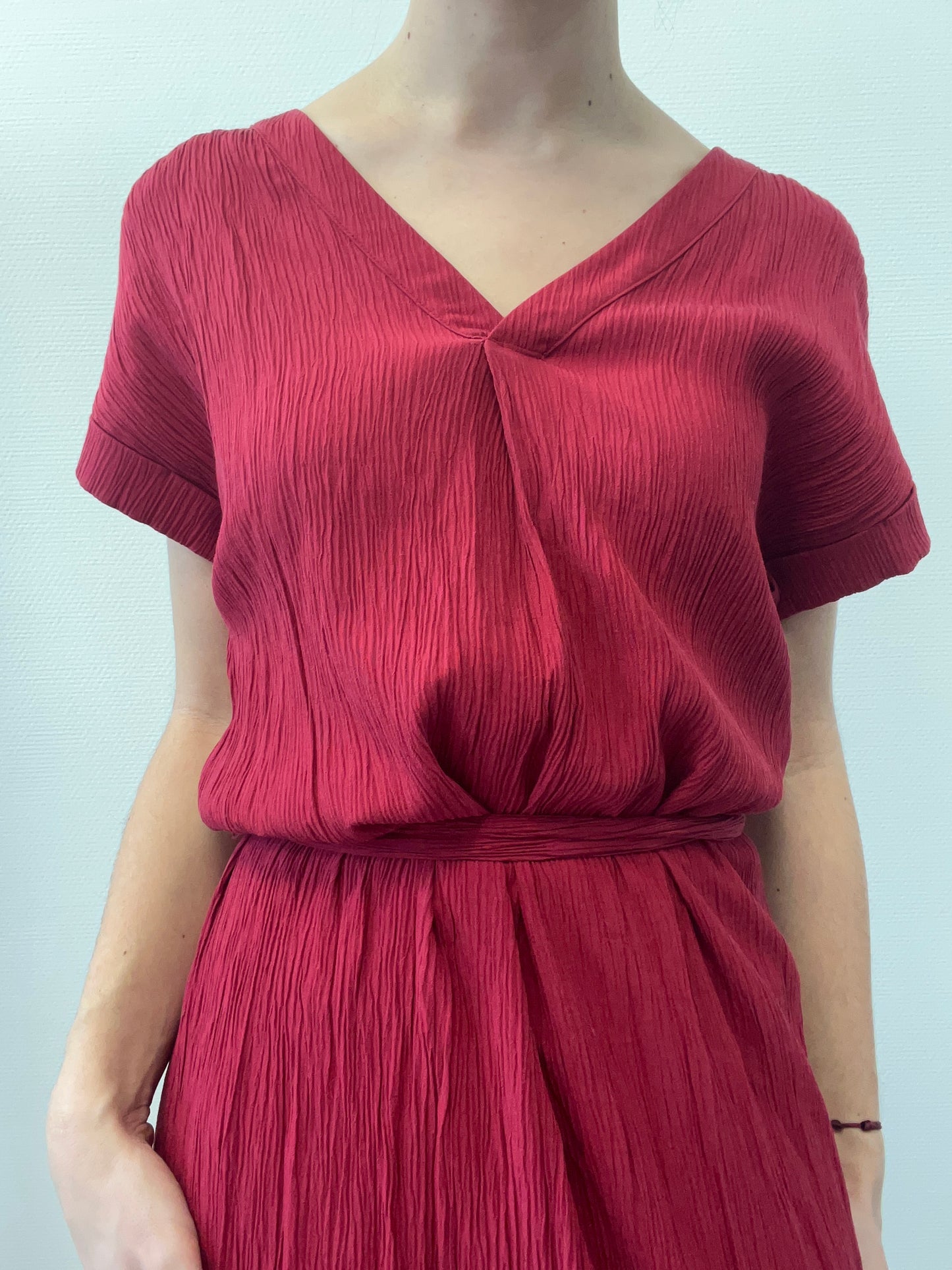 Robe framboise longue