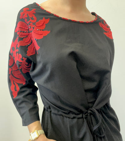 Robe avec détails brodés