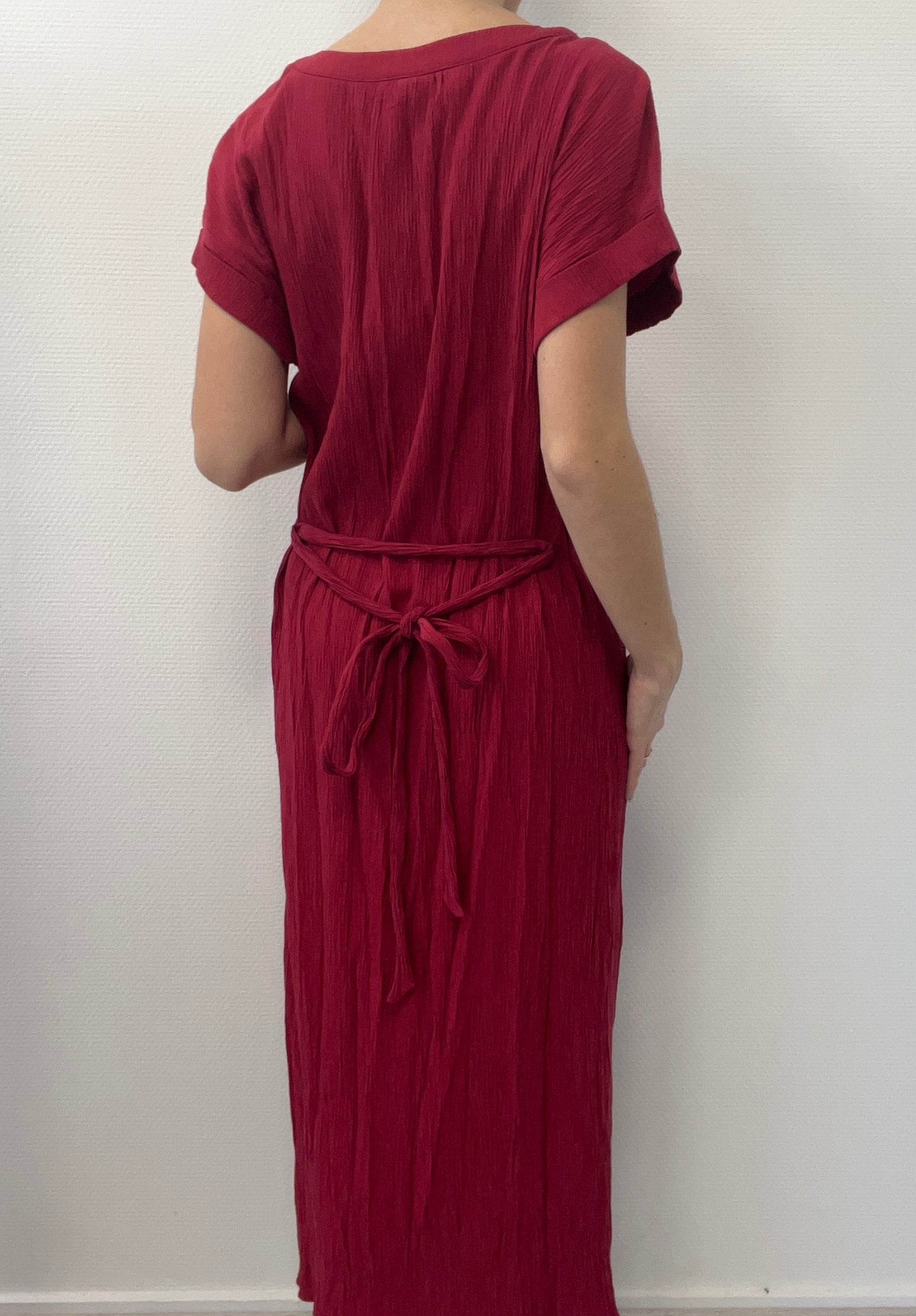 Robe framboise longue