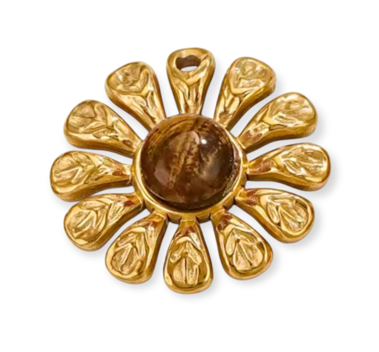 Charm fleur œil de tigre