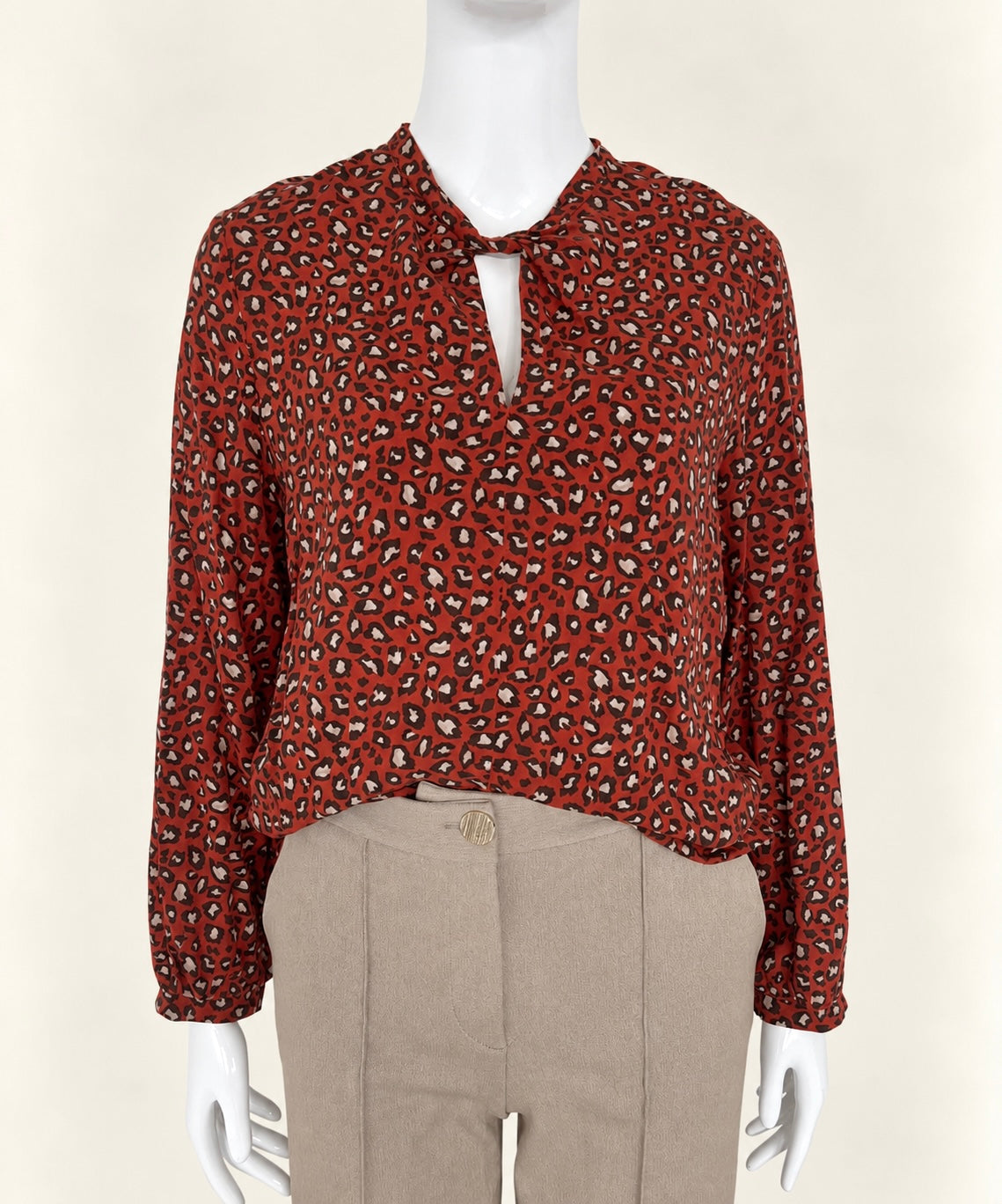 Blouse à motif léopard