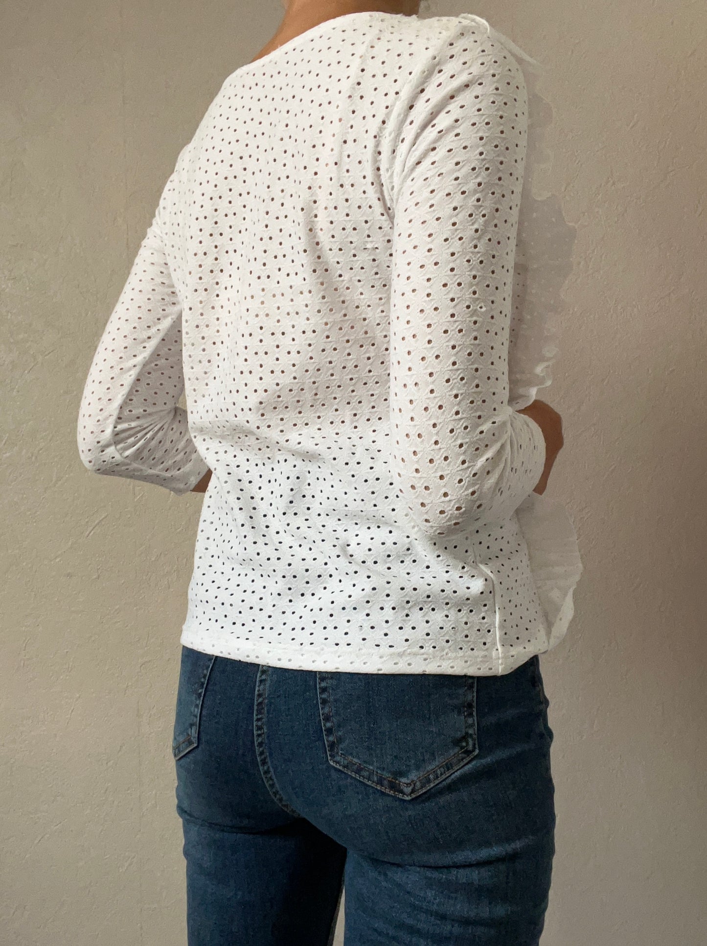 Top à broderie anglaise