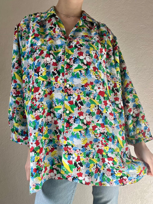 Chemise fleurie colorée