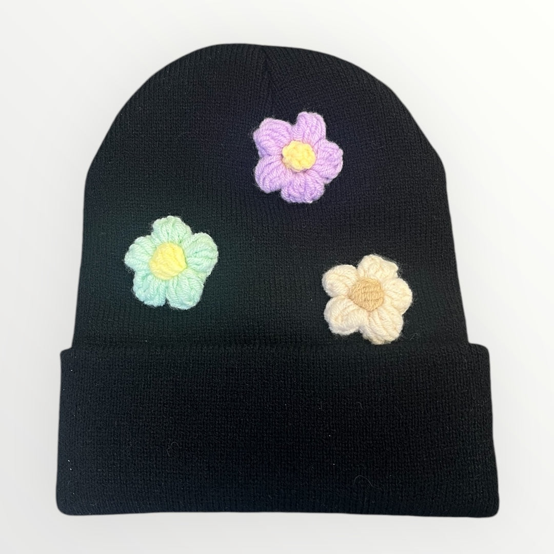 Bonnet à fleurs