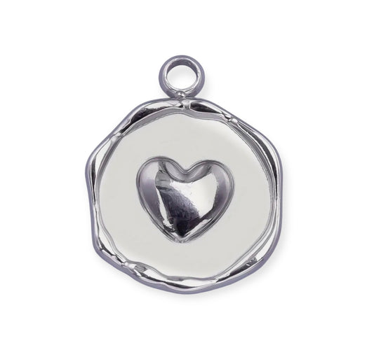 Charm médaillon cœur